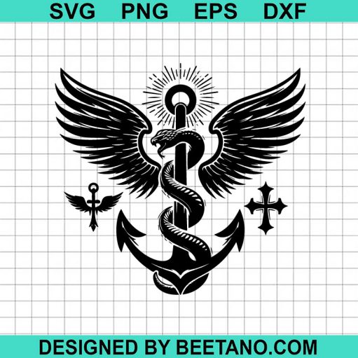 Anchor Snake Logo Bundle Svg