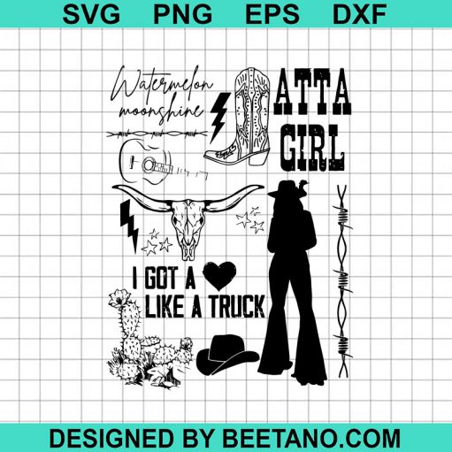 Atta Girl Cowgirl Western Svg