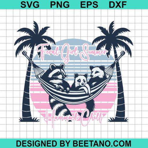 Feral Girl Summer Hamock Chill Svg
