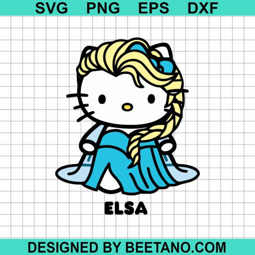 Hello Kitty Elsa Princess SVG