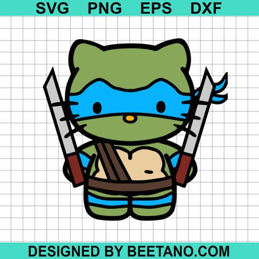 Hello Kitty Leonardo Ninja Turtle Svg