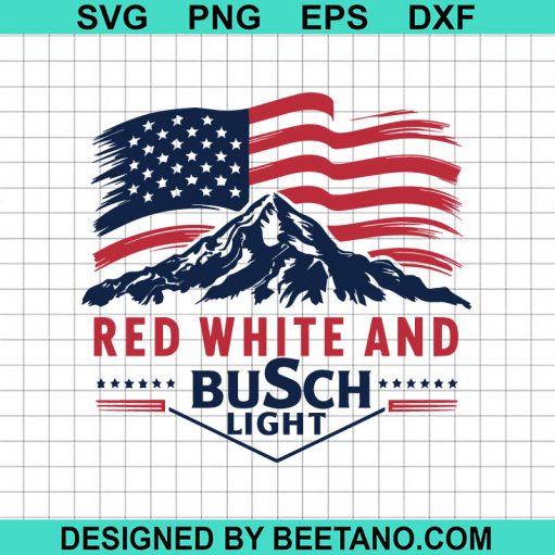 Red White And Busch Light Svg
