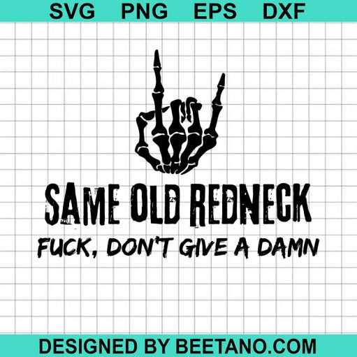 Same Old Redneck Rock Hand Sign SVG