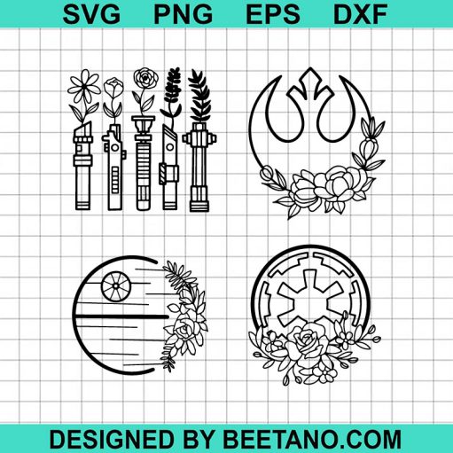 Star Wars Floral Bundle Svg