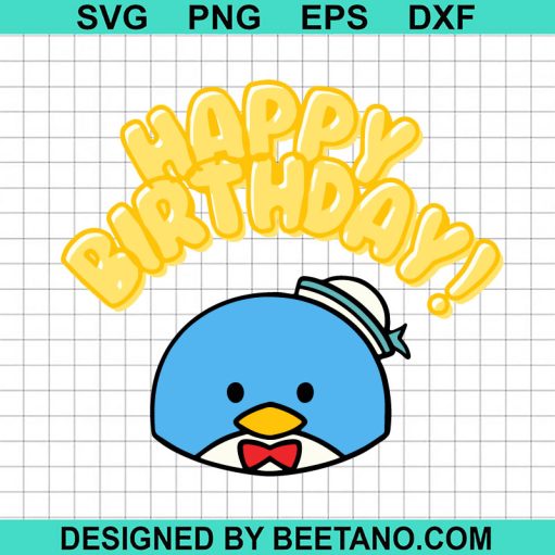 Tuxedo Sam Hello Kitty Happy Birthday Svg
