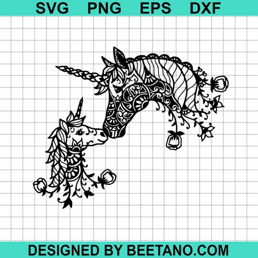 Unicorn Mama Mandala SVG