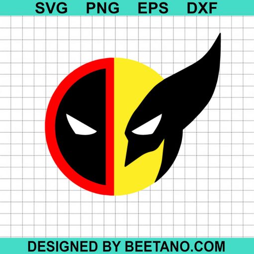 Deadpool And Wolverine Face Svg