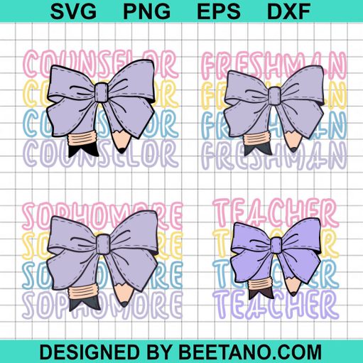 Coquette Pencil Bow Back To School SVG Bundle