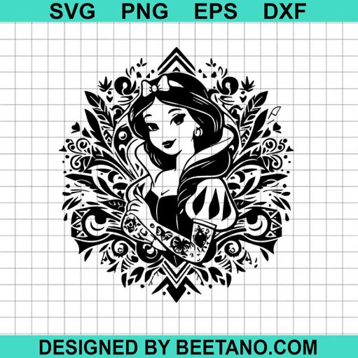 Mandala Snow White Princess SVG