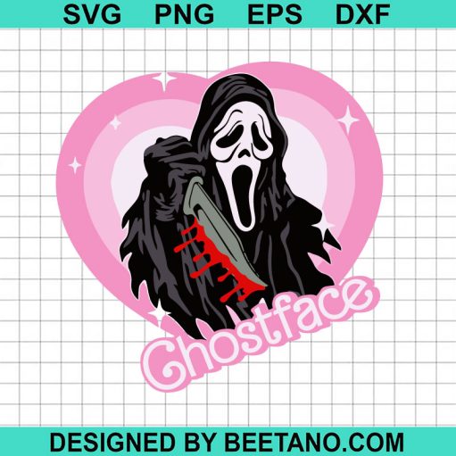 Ghostface Scream Horror Heart SVG