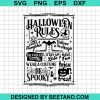 Halloween Rules Svg