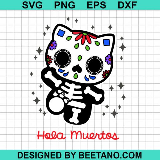Hello Kitty Sugar Skull Mexican SVG