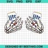 Skull Hand Miller Lite Beer Svg