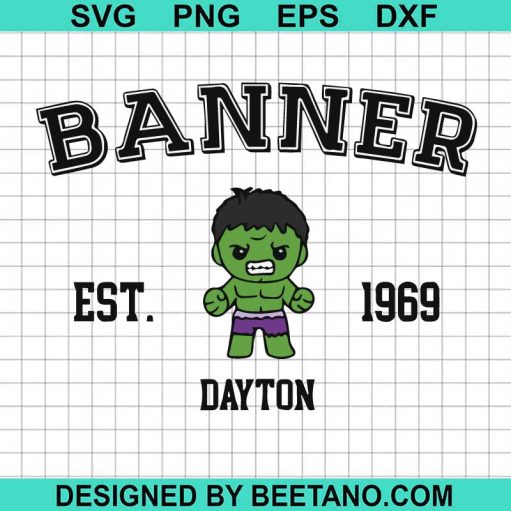 Banner Dayton Hulk Chibi Svg