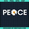 Peace Daisy Flower Hippie Svg