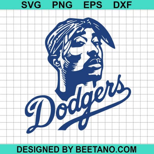 Tupac Rapper Dodgers SVG