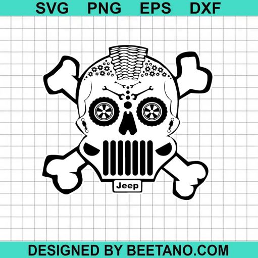 Skull Jeep Car Logo SVG