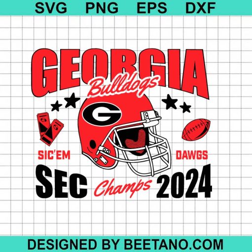 Georgia Bulldogs Sec Champions 2024 SVG