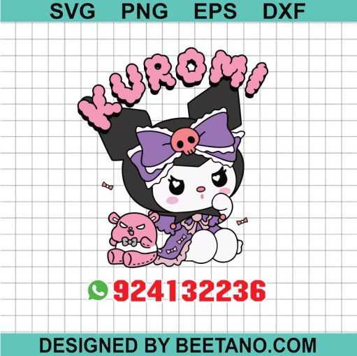 Kuromi Hello Kitty Call Svg