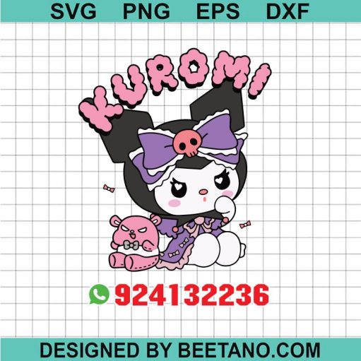 Kuromi Hello Kitty Call SVG