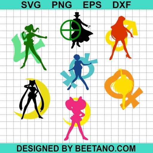 Sailor Moon Characters Bundle SVG