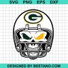 Greenbay Packers Skull Football Svg