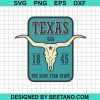 Texas Usa 1845 Svg