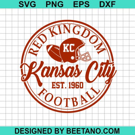 Red Kingdom Kansas City Football Est 1960 SVG