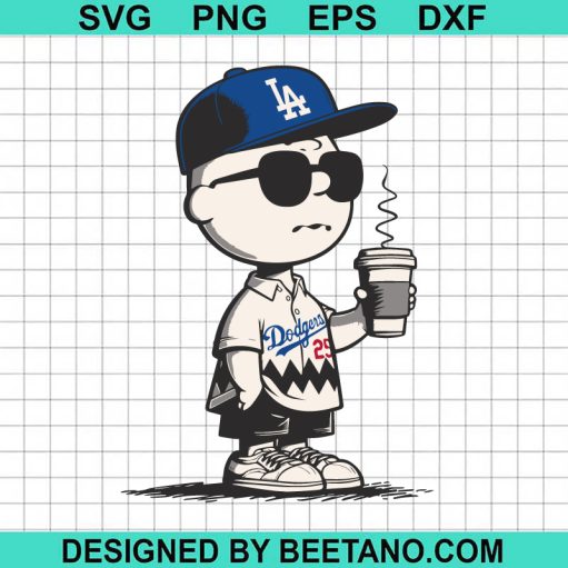 Charlie Brown Snoopy LA Dodgers SVG