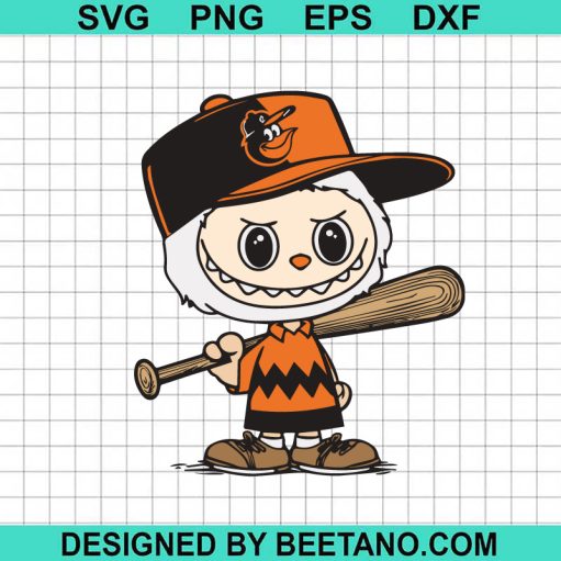 Charkie Brown Labubu Baltimore Orioles SVG