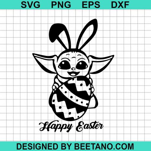 Happy Easter Baby Yoda SVG