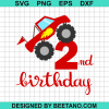 Birthday 2Nd Monster Truck Svg