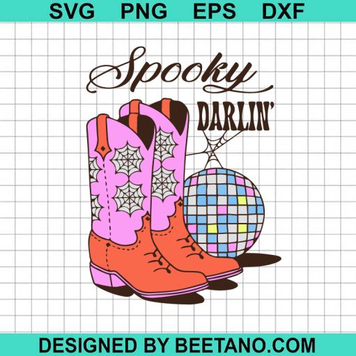 Spooky Darlin Cowboy Boot SVG