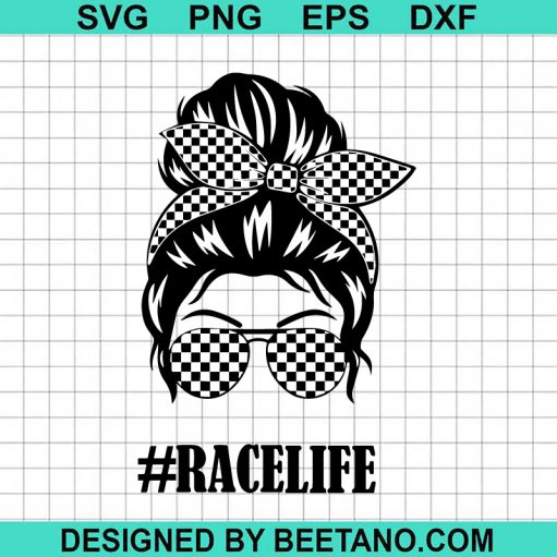 Racelife Messy Bun Mom SVG