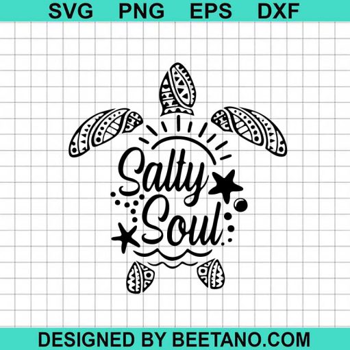 Salty Soul Sea Turtle Svg